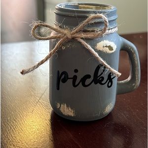 Custom made rustic toothpick holder